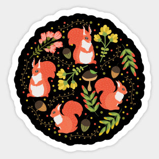 Cute squirrels Sticker